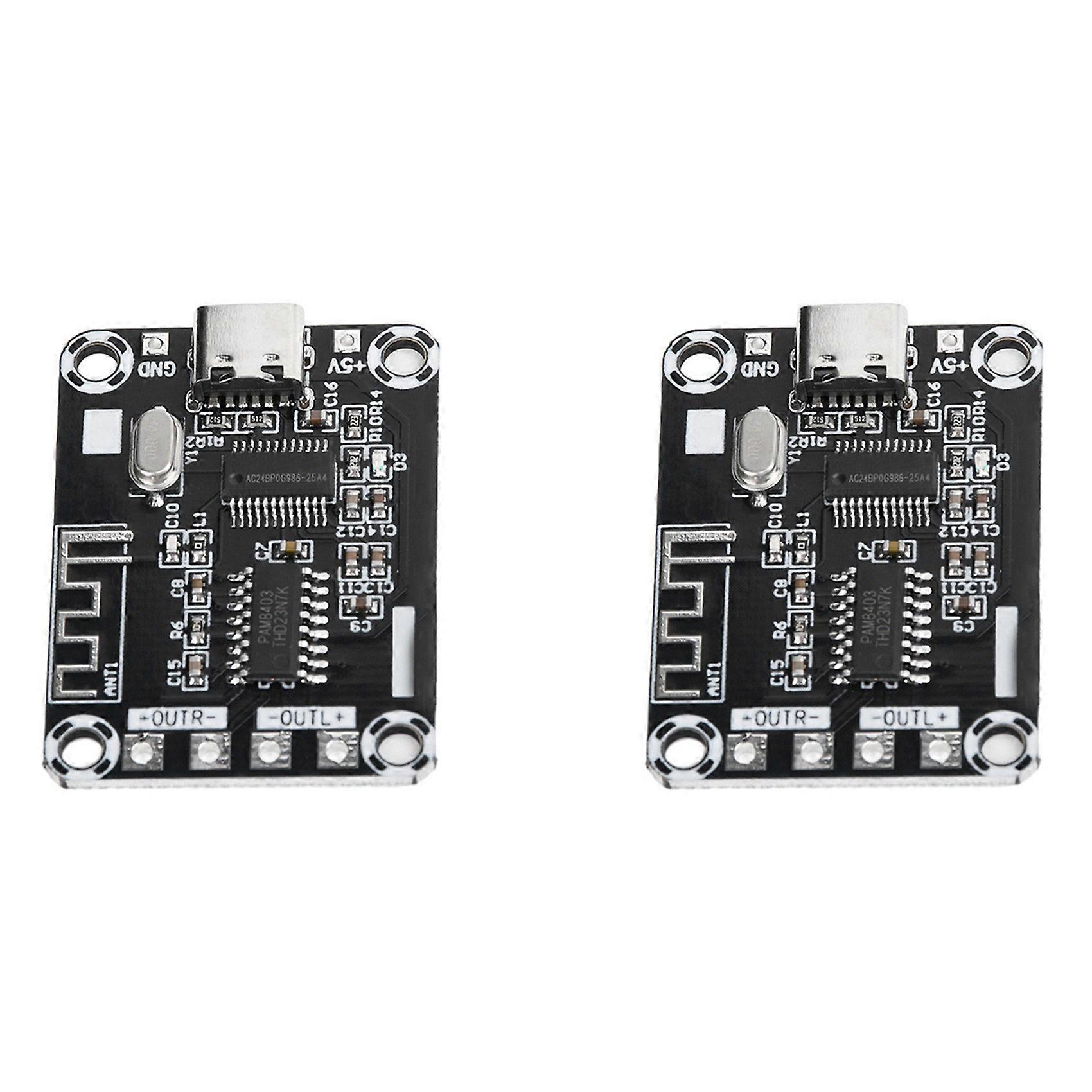 2X PAM8403 Digital Bluetooth Amplifier Board DC5V Mini Case TYPE-C Powered 5W USB Amplifier Board Module