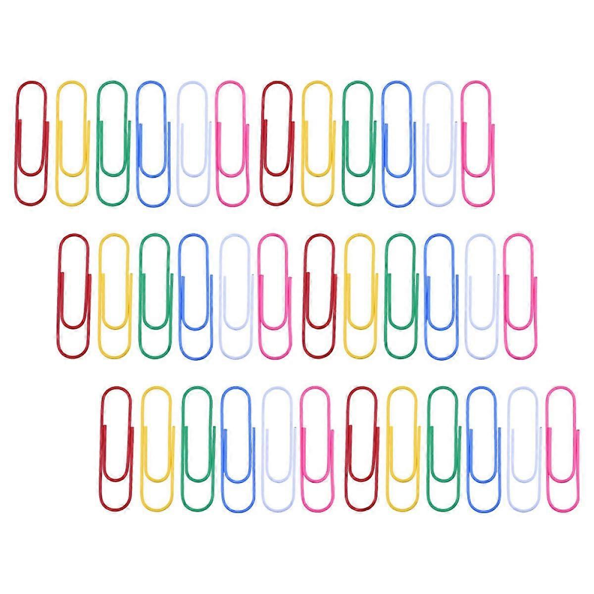 30pcs Multicolored Metal Paper Clips for Secure Document Organization at Home School and Office