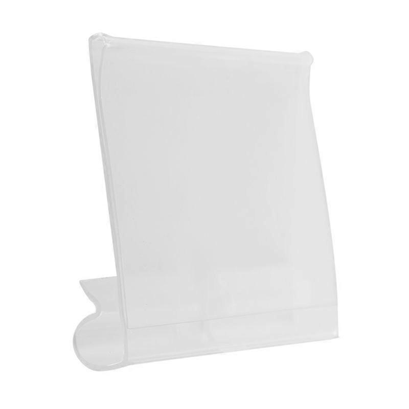 100Pcs Clear Plastic Label Holders for Wire Shelf Retail Price Label