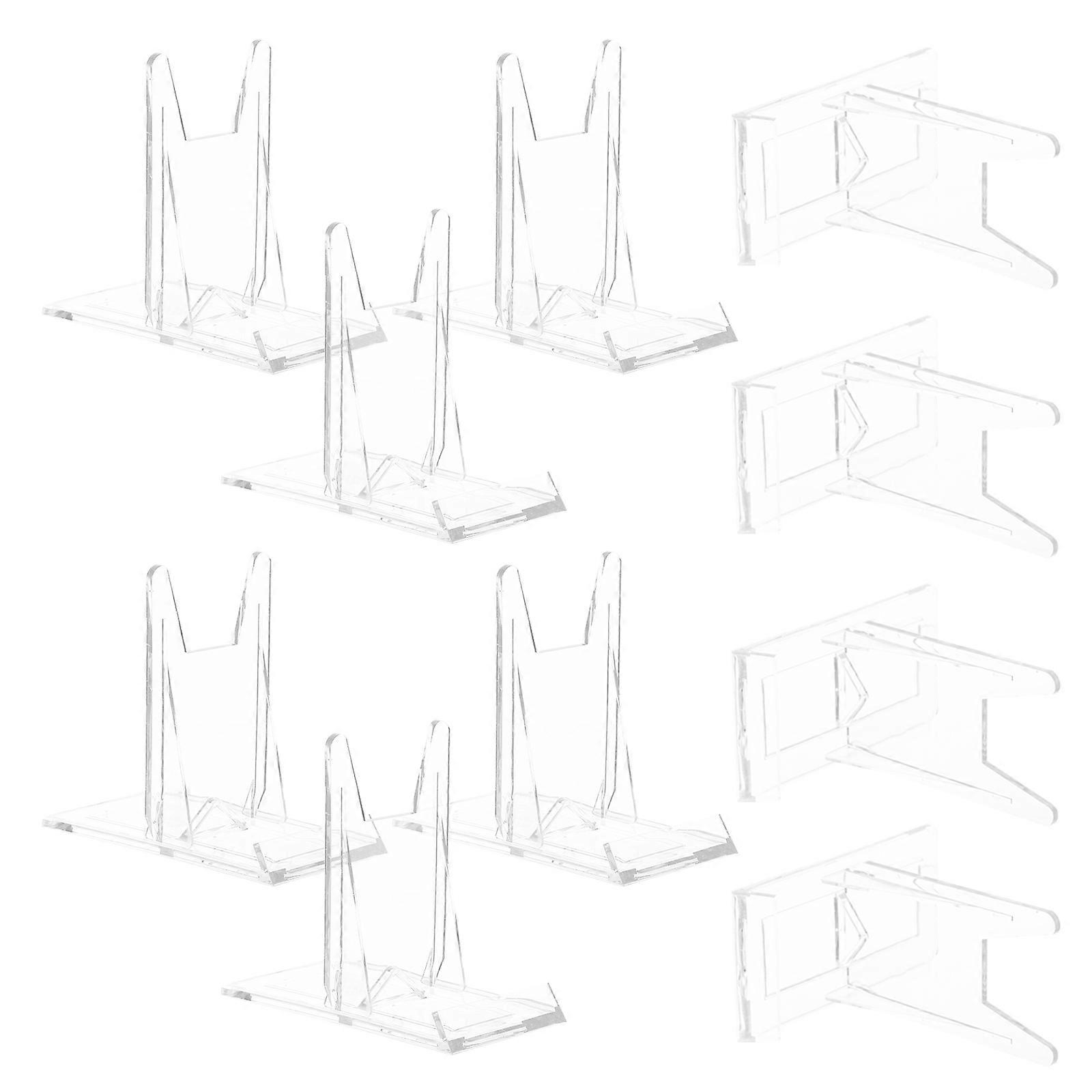 Plastic Clear Easels Picture Display Stand for Signs 48Pcs Rectangular Base