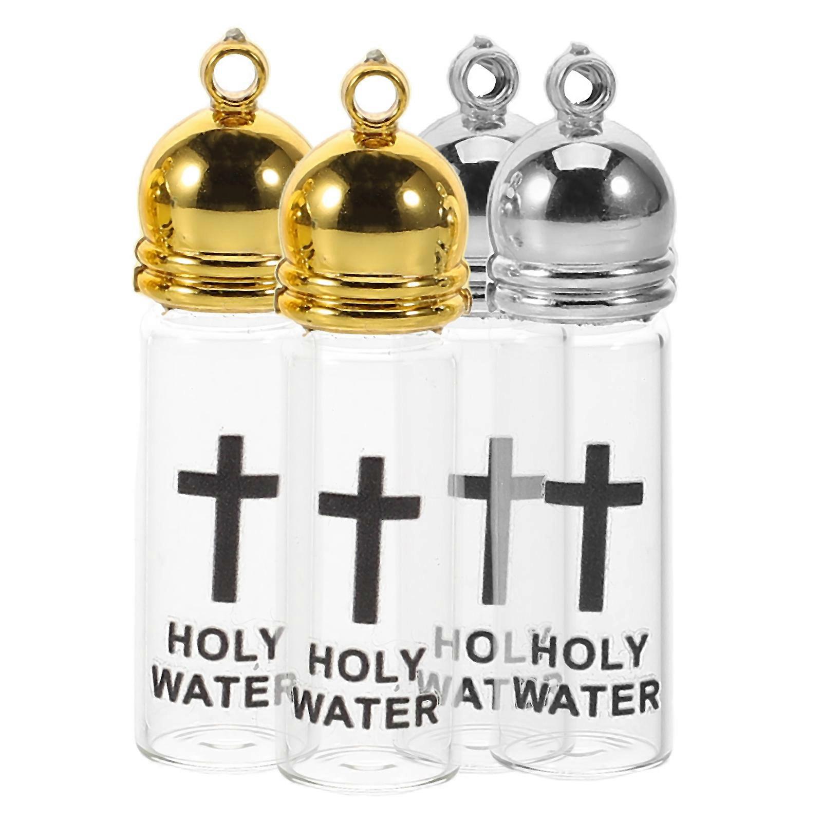 Holy Water Bottles Glass Containers for Storage Use 4Pcs Assorted