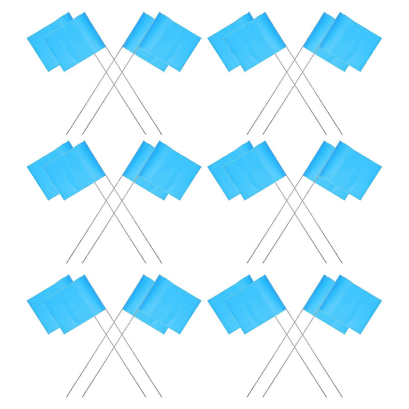 Wire Marker Flags for Yard Marking in Construction Sites 100Pcs Set