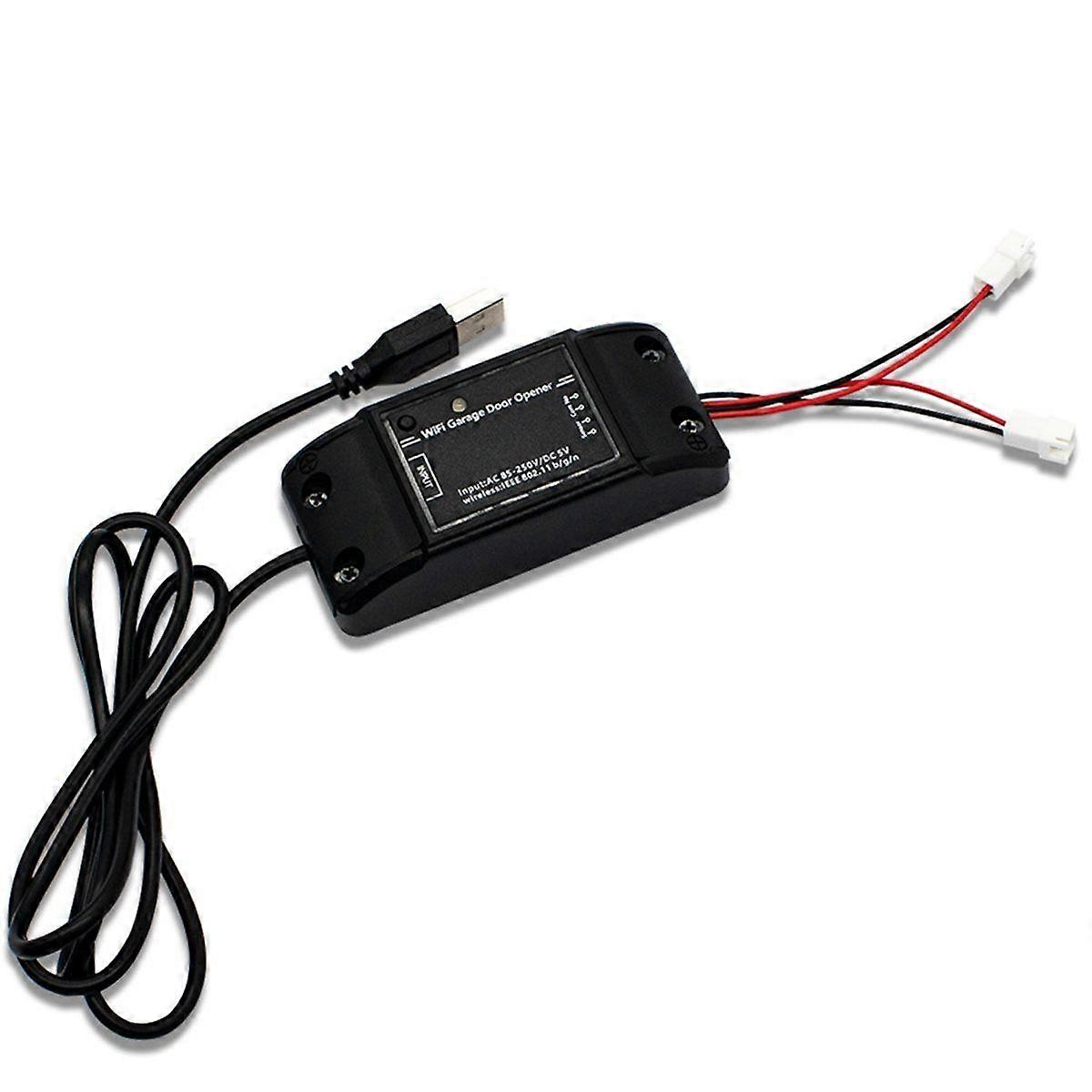 Tuya WiFi Smart 433MHz Fixed Rolling Code Garage Gate Door Opener -Receiver with Door Sensor Univer