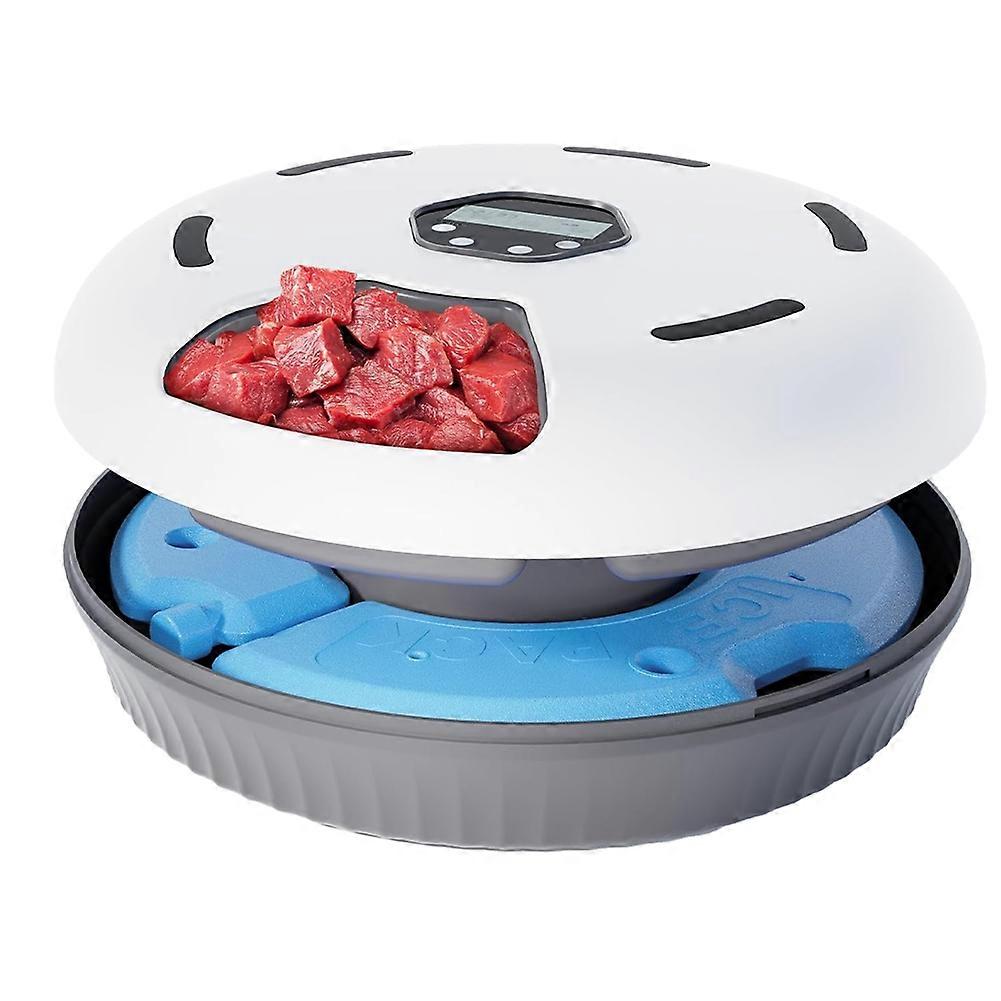 Automatic Cat Feeder for Wet and Dry Food, Timed Pet Feeding with Refrigeration, Whisper-Quiet Operation