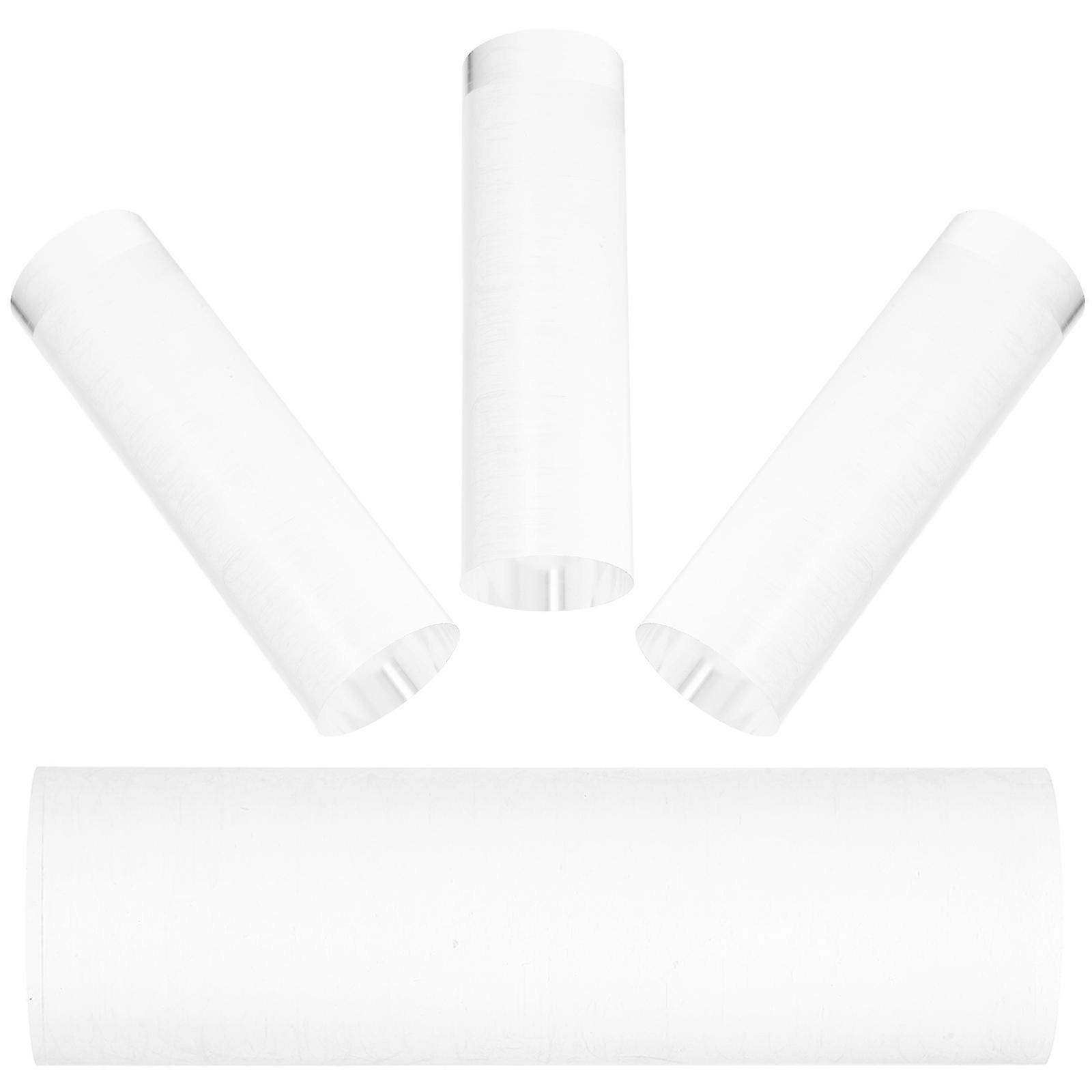 Clear Acrylic Display Base for Decor 4Pcs Cylinder Risers with Polished Finish