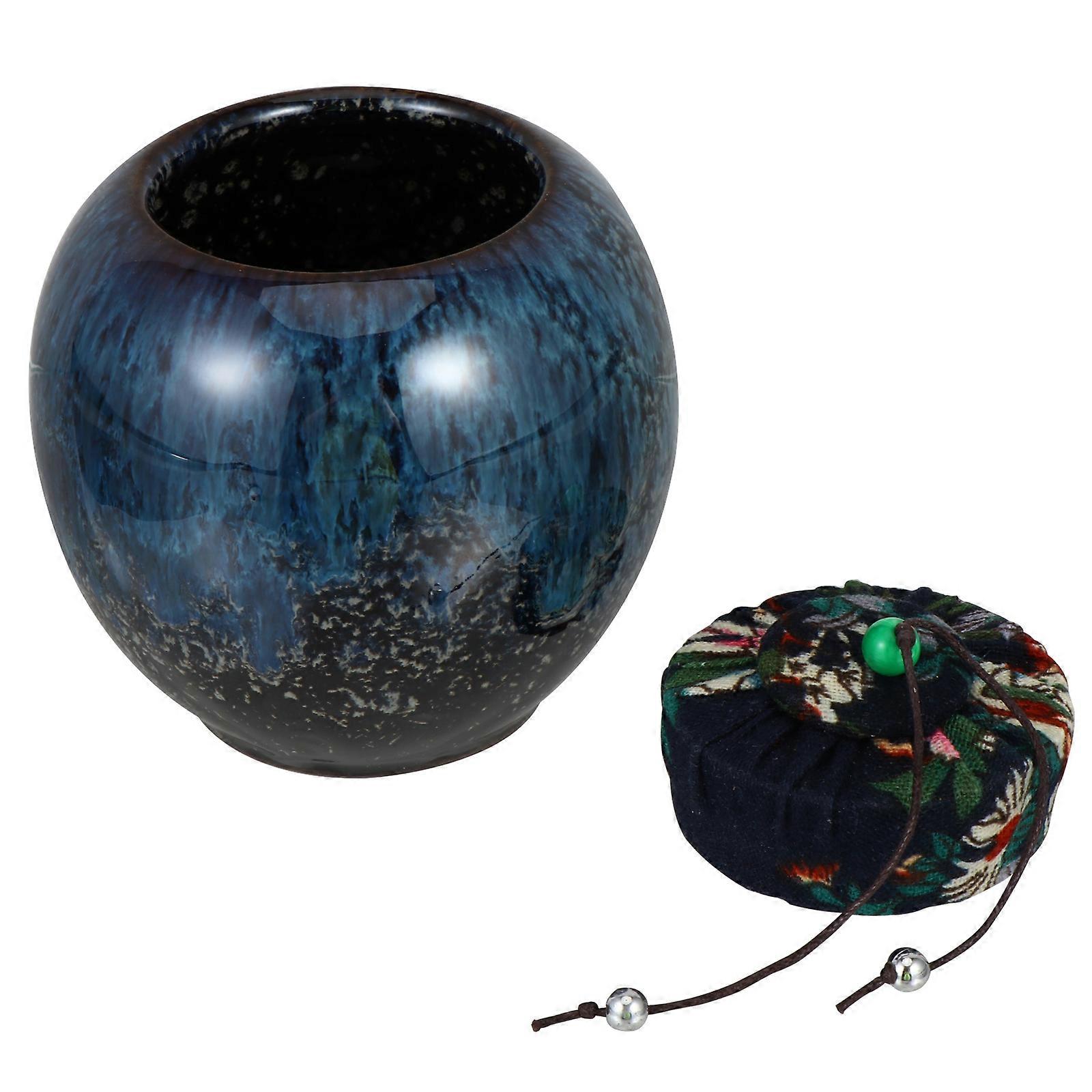 Beautiful Snack Jar for Storage Use 2Pcs Ceramic Multipurpose Jar