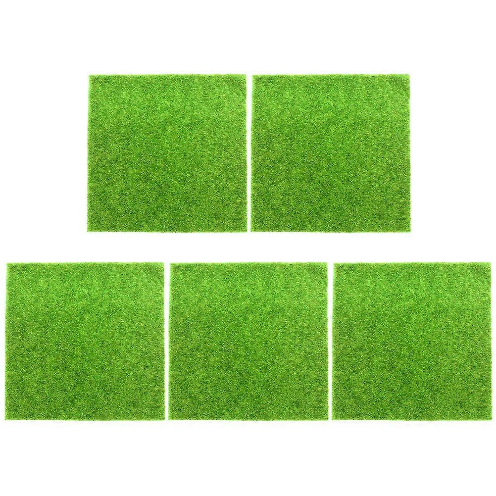 Landscaping Wall Decor Artificial Grass Lawn Green 10Pcs Micro Landscape