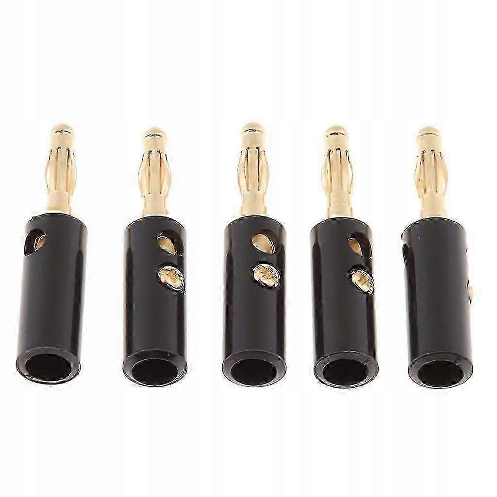 5x5 Pieces 4mm Gold Plated Speaker Cable Ba