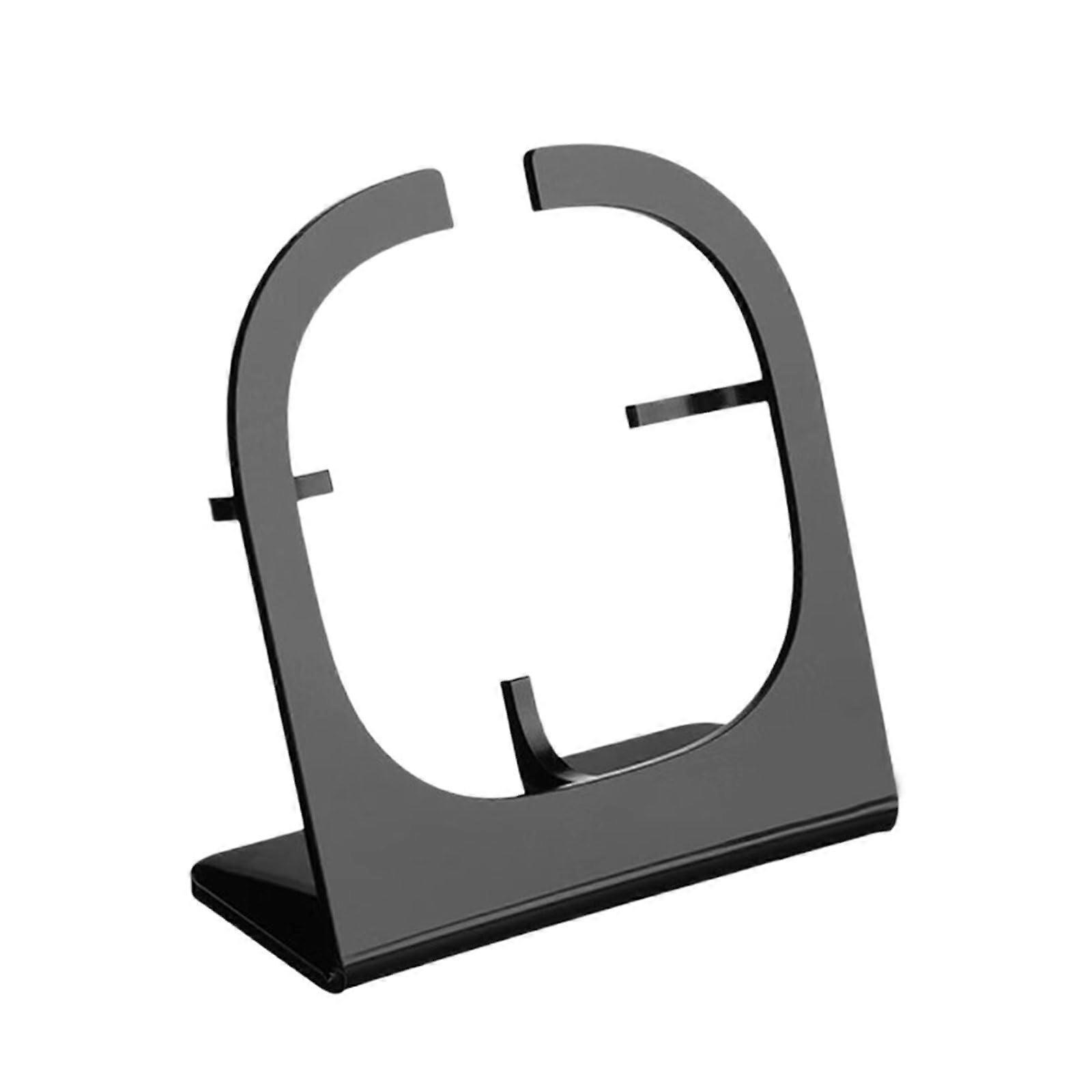 Acrylic Speaker Cradle Holder For Small Speakers Black With Skid Proof Pad Non Slip Desk Mount