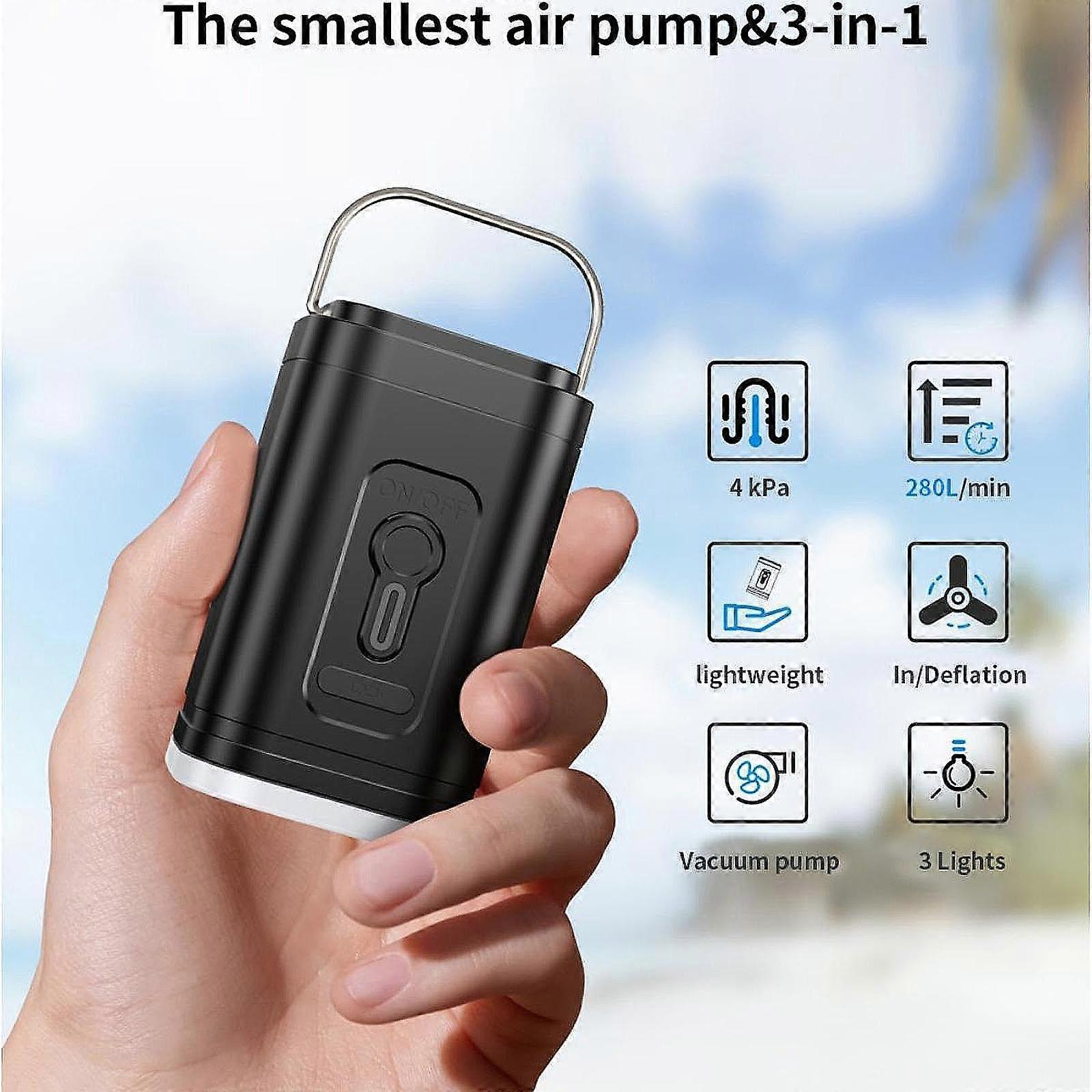 Portable Air Pump for Inflatables Sturdy Chargeable for Pool Raft Bed