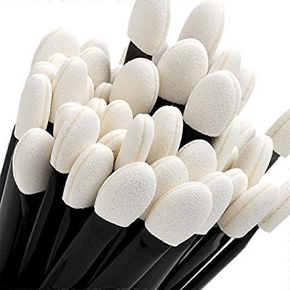100 Pcs Disposable Eyeshadow Applicators with Precision Sponge Tip for Easy Blending and Travel Use