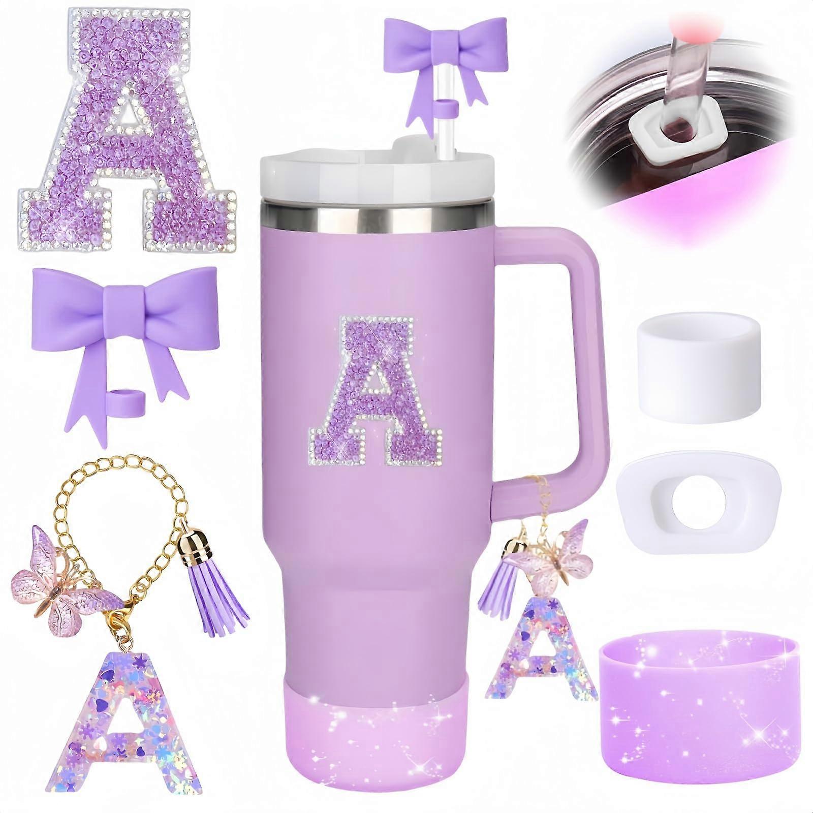 Accessories Set 6pcs for Stanley Cup 30oz 40oz with DustProof Straw Topper and Silicone Boot