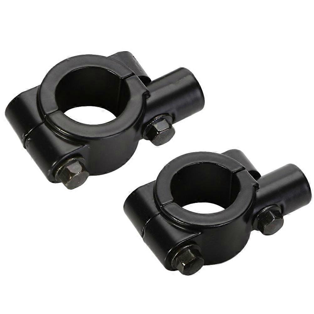 Rear View Mirror Clamp for Motorcycle 2Pcs Handlebar Mirror Adaptor Black