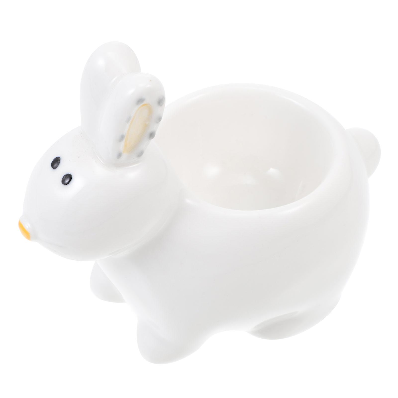 White Rabbit Egg Holder For Kitchen And Restaurant Breakfast Display 9X6.5X6.8CM 1Pcs
