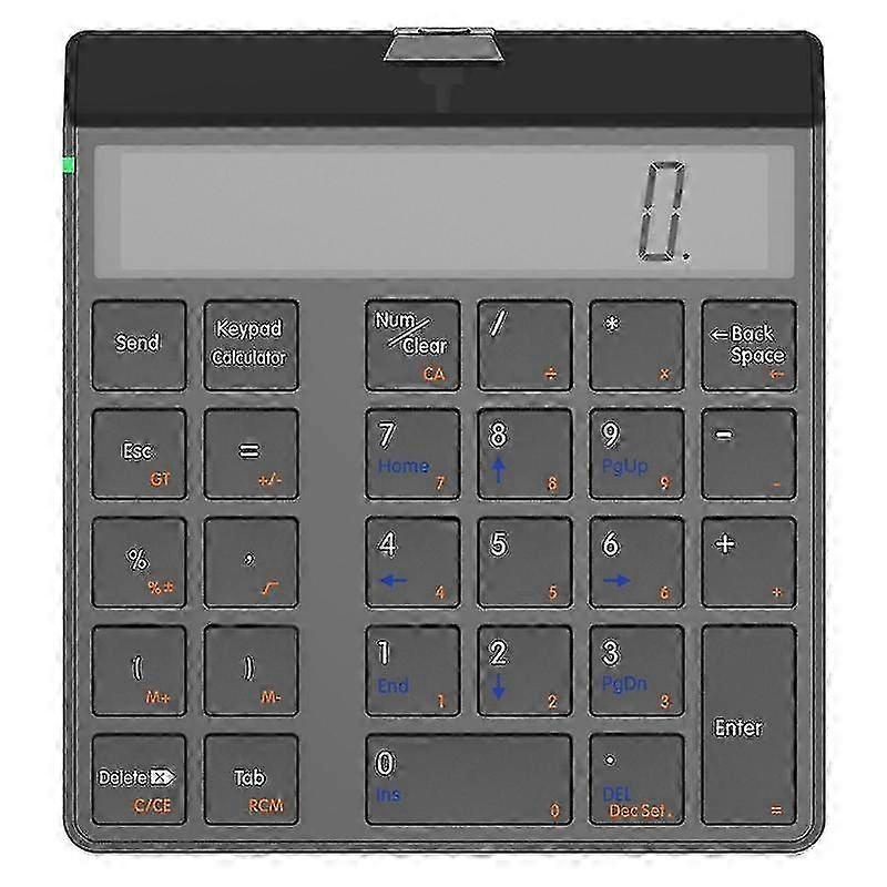 2025 Numeric Keypad 4.0 Bluetooth Keyboard With Display Calculator Function 2 In 1 Number Pad And Calculator Black