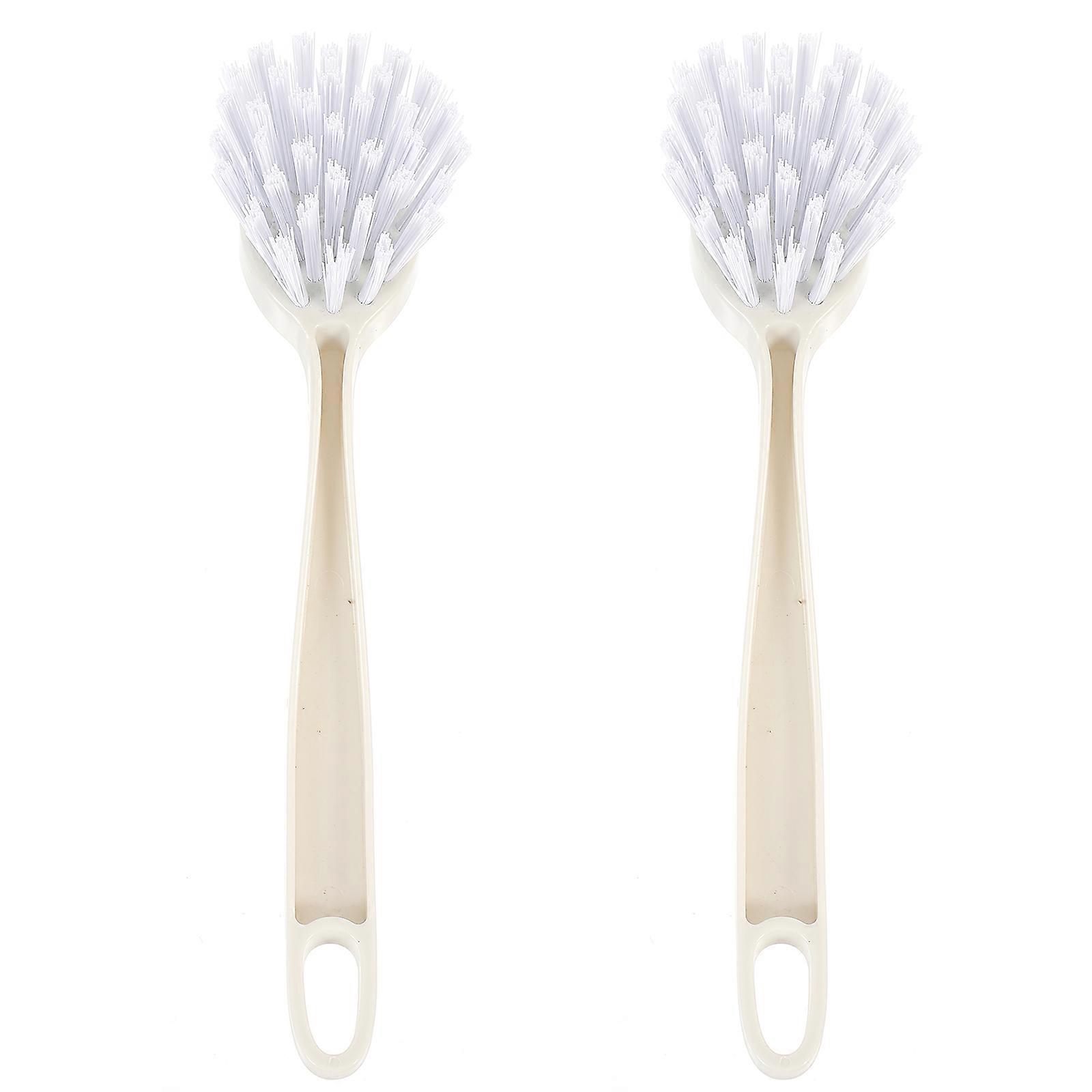 Cleaning Brush Dishes Brush for Cleaning 2Pcs White Kitchen Multipurpose