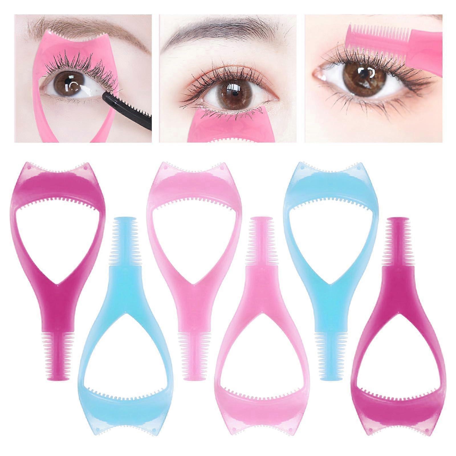 3 in 1 Mascara Shield Guard Set for Smudge Lashes, Precise Lash Separation, Purple Pink Blue