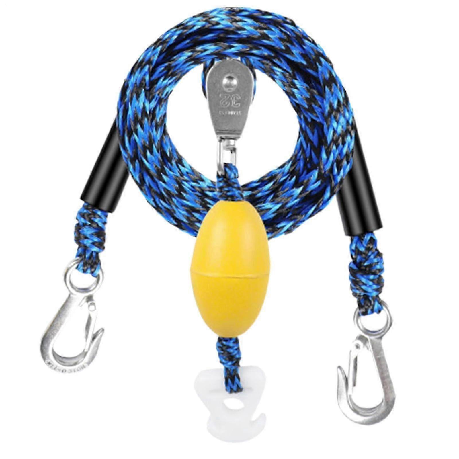 Waterski tow harness with quick release, 4 riders, boat rope connector for pulling tubes