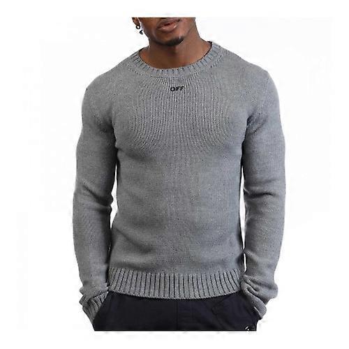 Off White Mens Wool Blend Crew Neck Sweatshirt