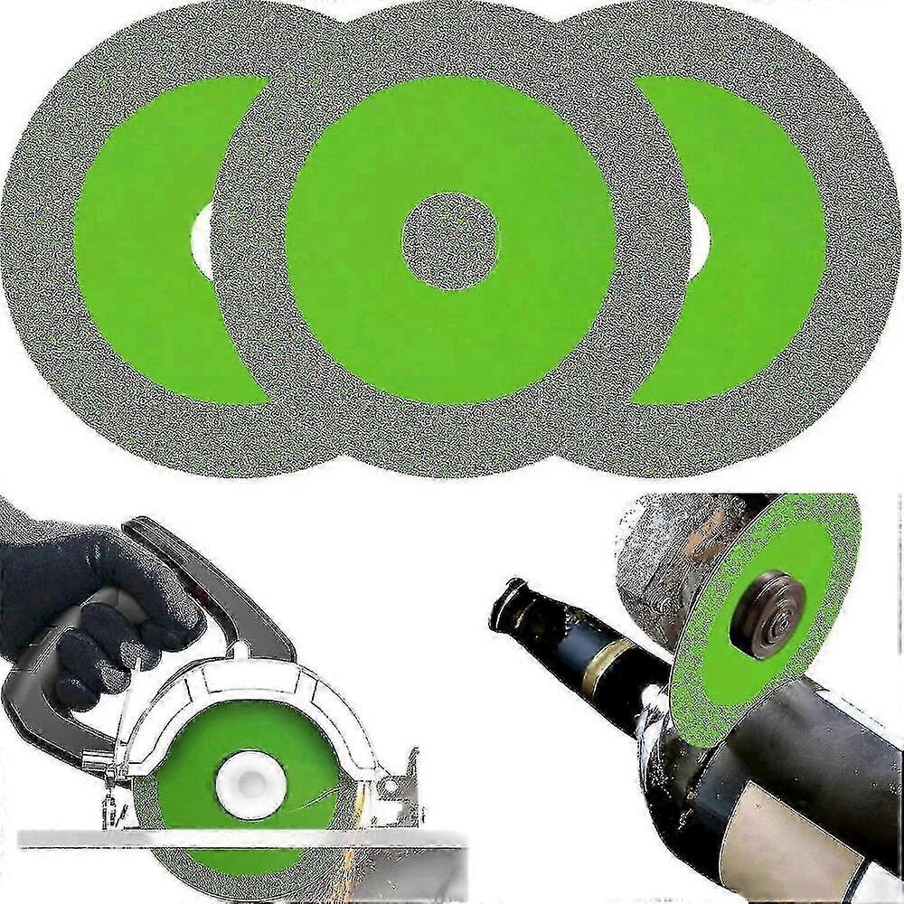 Thin Glass Cutting Disc for Angle Grinder - 3pcs Green Ceramic