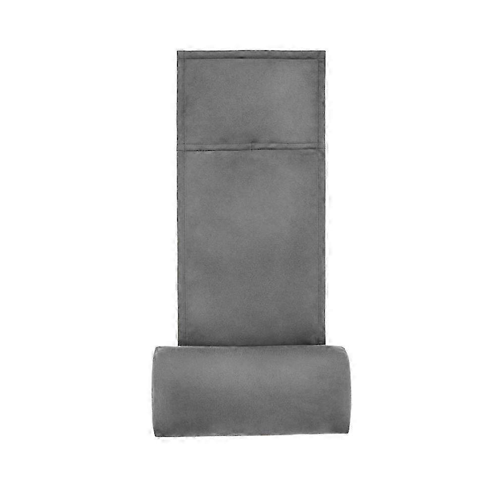 Adjustable Velvet Neck Pillow for Recliner Chair, Non-Slip Headrest Support, Grey-hn