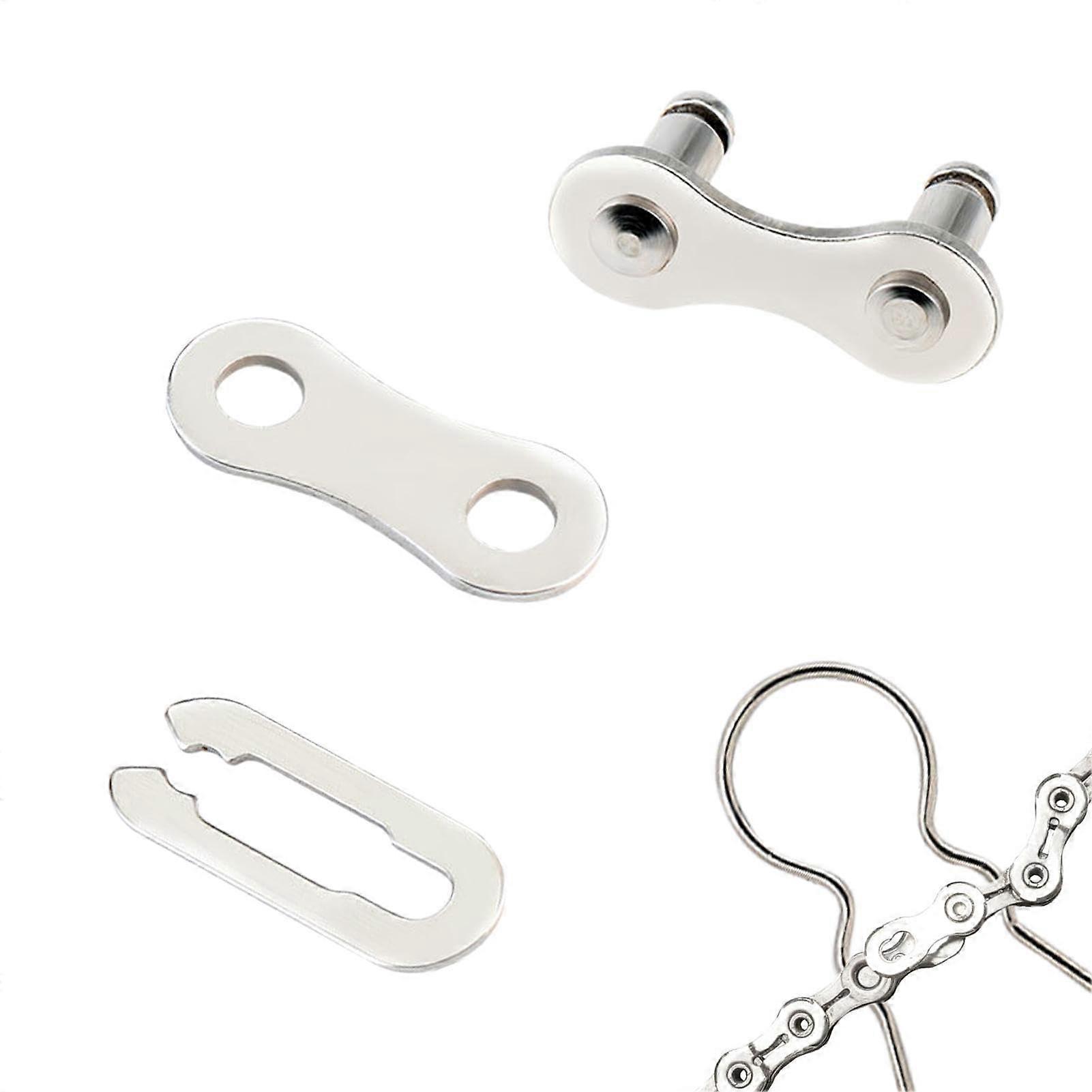 Bicycle Chain Quick Link Connector, Reusable RustResistant Steel Missing Link for Road Bike