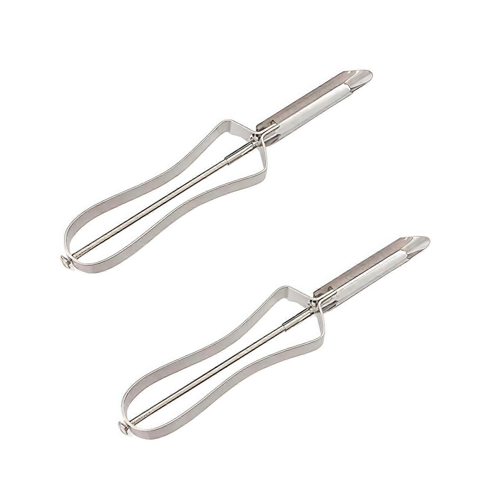 Stainless Steel Vegetable Peeler Set Dual Pack with Sharp Precision Blade and Ergonomic Grip