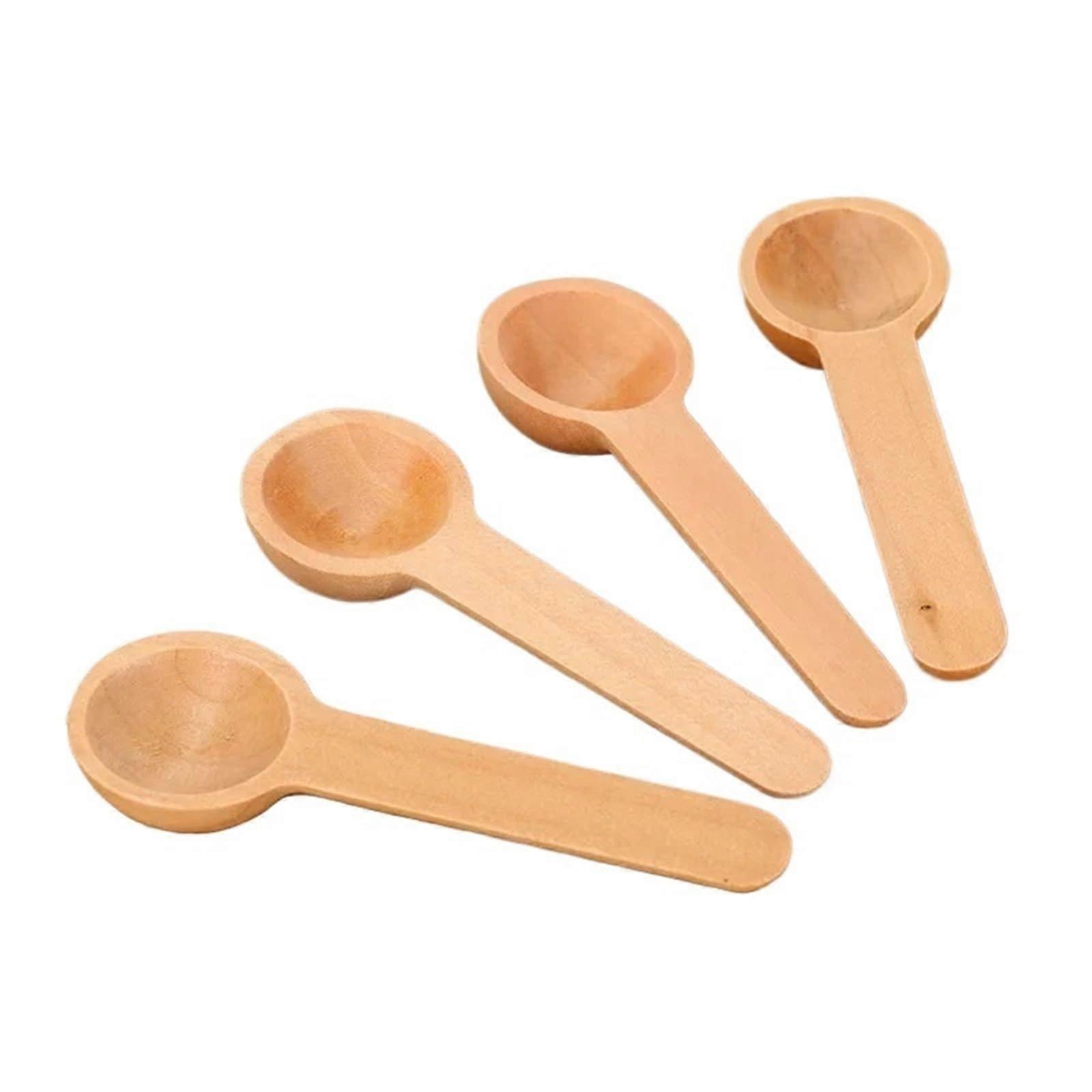 Mini Wooden Spoons 30pcs for Spices Honey Coffee Kitchen Use with Precise Portion Control