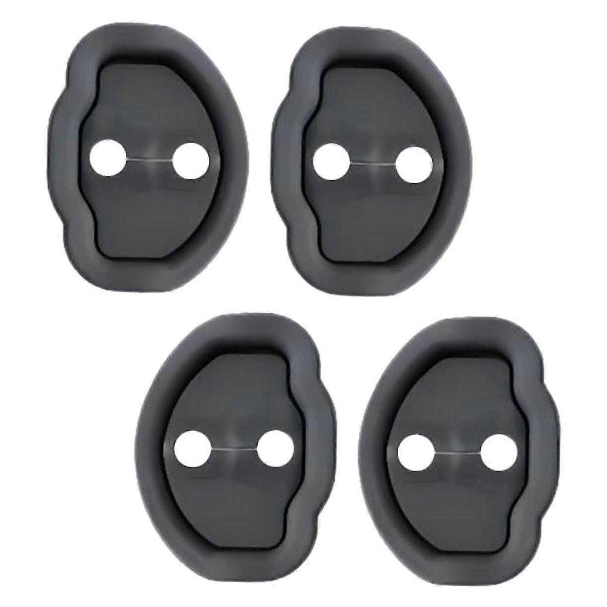 4Pcs Car Door Lock Cover Shock Absorption Scratch Resistant Universal Fit Durable Protector