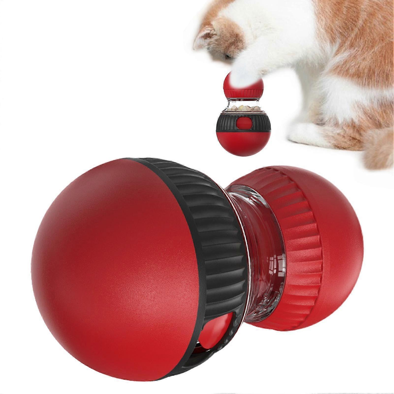 Cat  Dispenser with Sound, Interactive Slow Feeder Ball for Indoor Cats and Portion Control