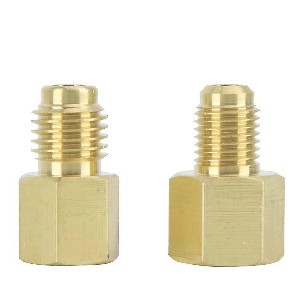 2Pcs 1/2 ACME Brass Refrigeration Adapter Leak Quick Connect HVAC Vacuum Pump Fitting
