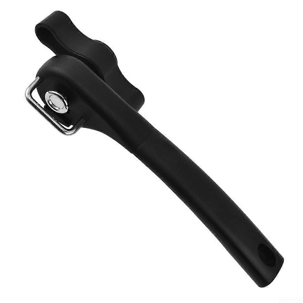 Manual Can Opener with Safe Side Opening, Ergonomic Single Handle, MultiCan Use, K4 Black