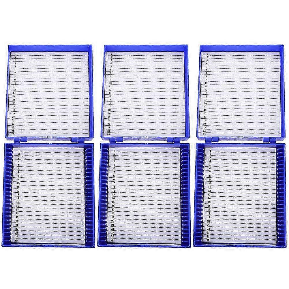 3Pcs Microscope Slide Boxes for Scientific Specimens Storage Laboratory Supply