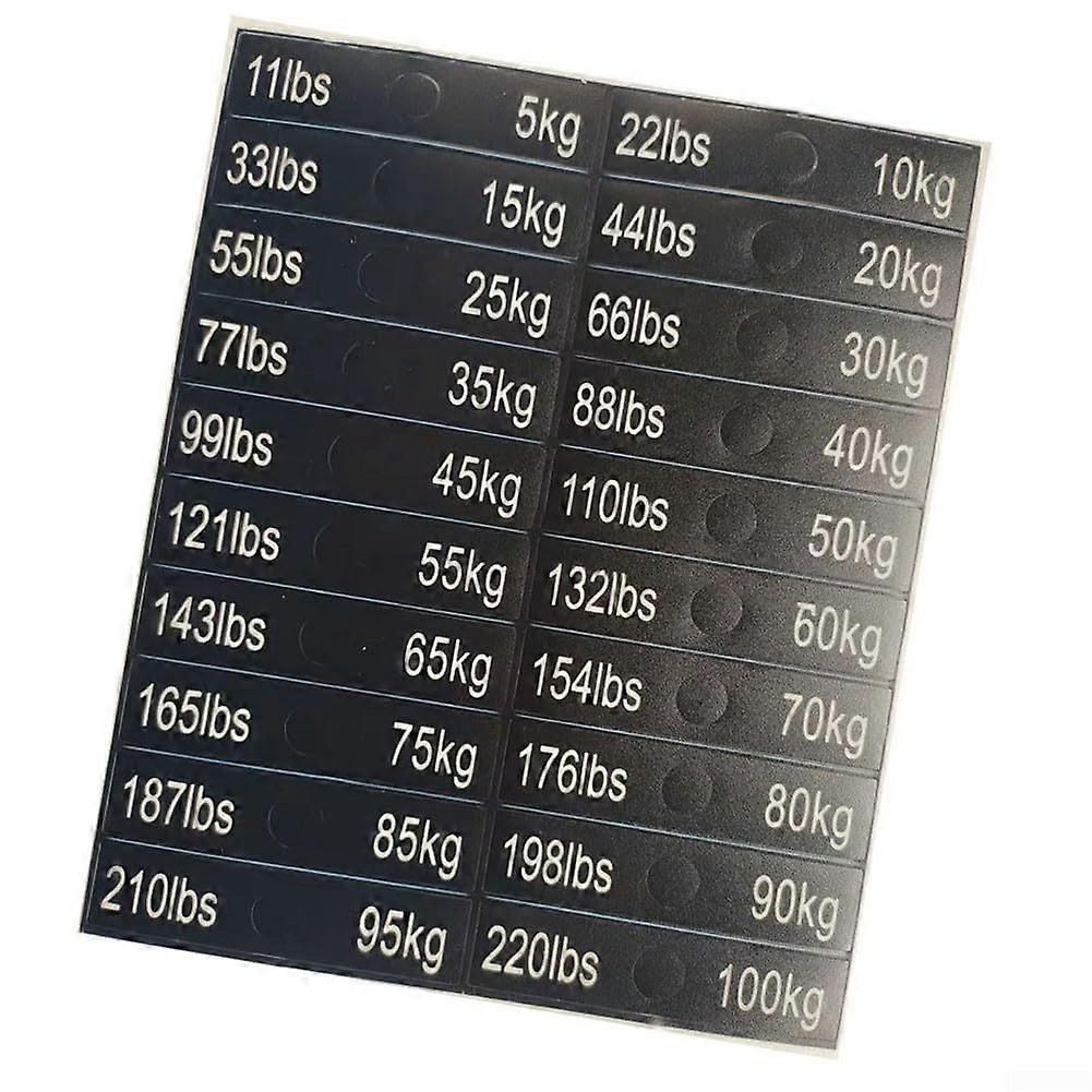 Weight Stack Labels for Gym Equipment Stickers, Easy Weight Identification, Durable Polypropylene