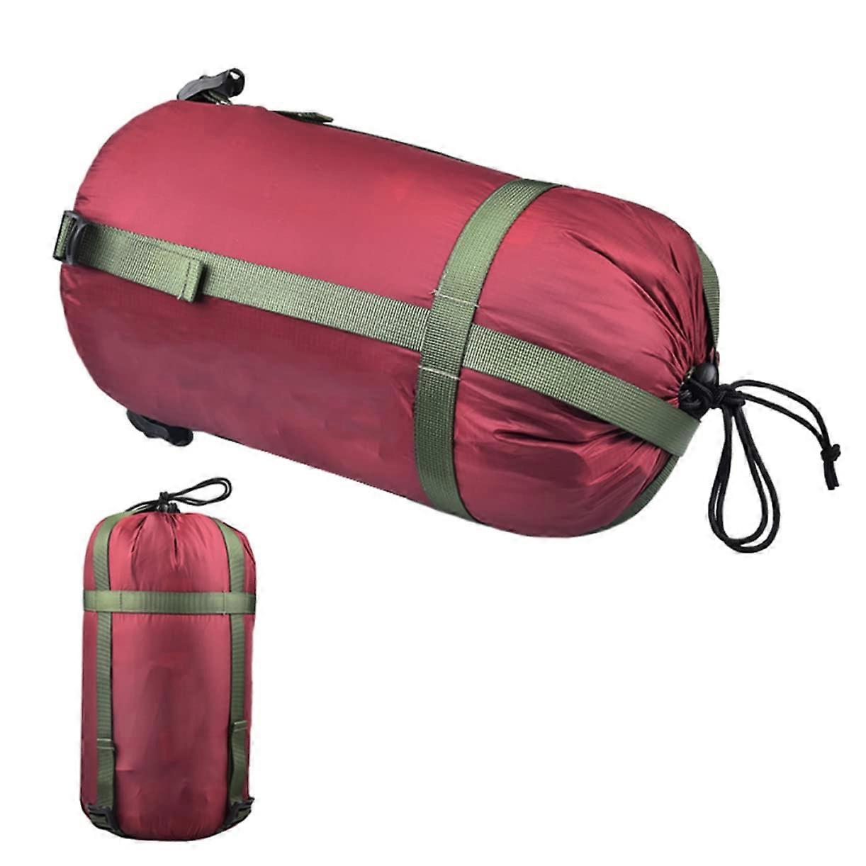 Sleeping Bag Compression Sack with Adjustable Straps, Lightweight Nylon Camping Stuff Sack for Hiking