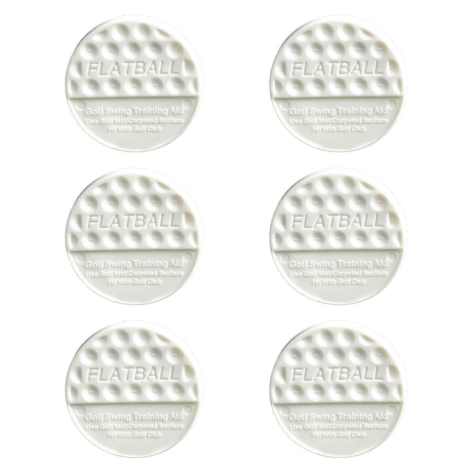 6 Pieces Golf Training Aids Flat Practice Balls Improve Swing Accuracy Indoor Outdoor for Women