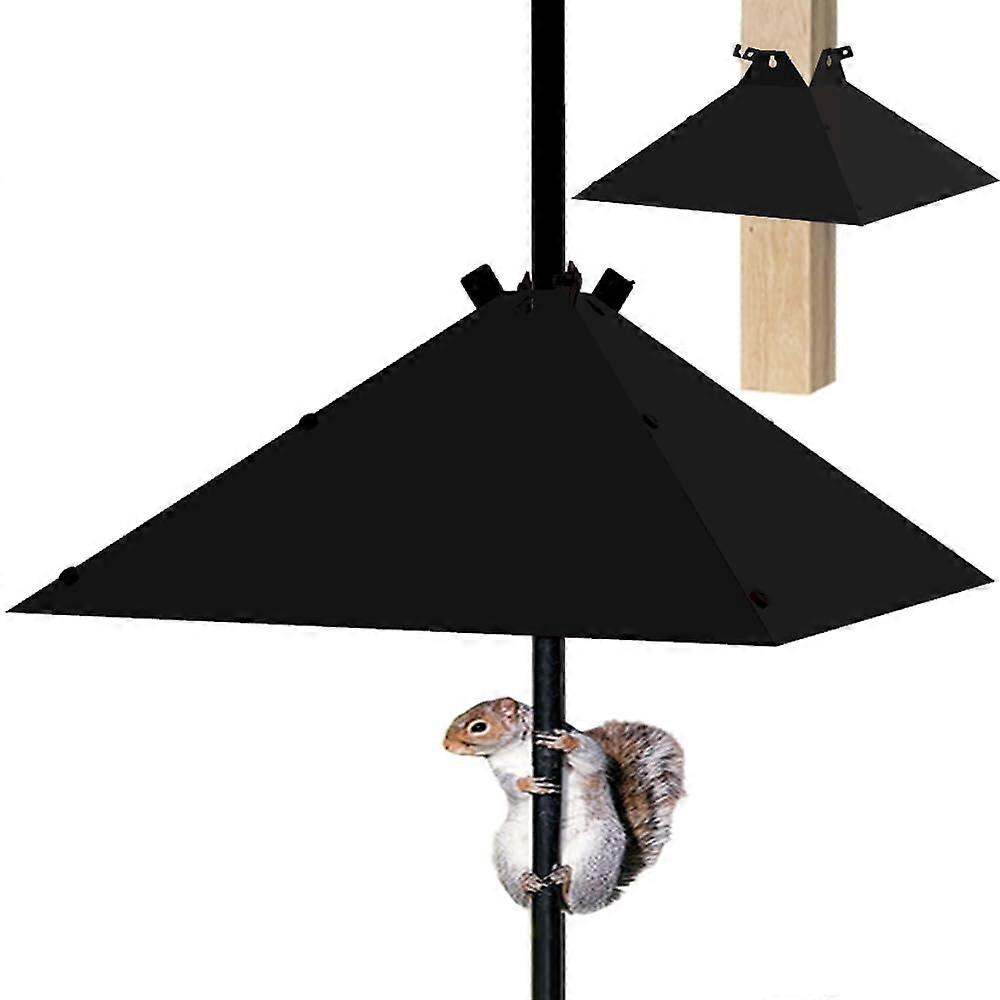 Metal Squirrel Baffle 17Inch Adjustable for 4x4 Post Bird Feeder Pole, Durable Easy Install Design