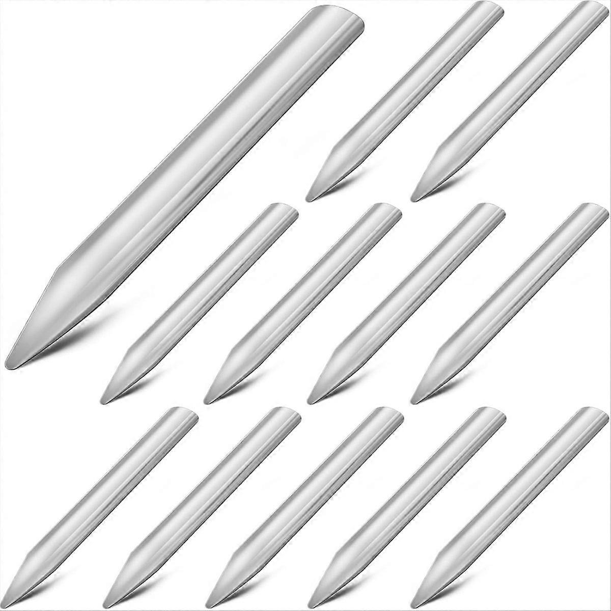 12pcs Lab Metal Bead Spoons, 6 Inch, Round Tips, Classroom Tools