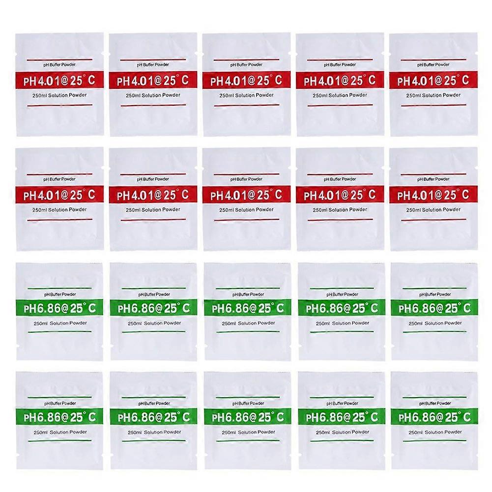 20 Pack PH Meter Buffer Solution Powder 4.01, PH Calibration Solution Packets for Precise PH Meter