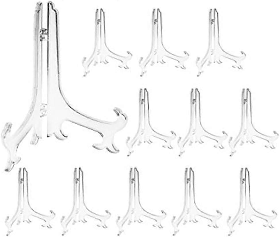 Mini Plastic Display Stand - 12pcs, Small Easel Display Stand