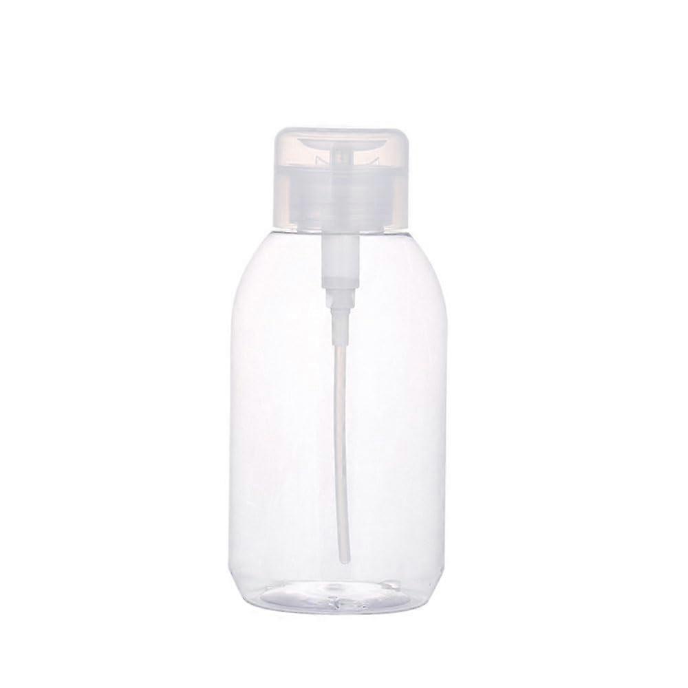 500ml Clear Nail Polish Remover Dispenser Bottle with Push Down Pump and Lockable LeakProof Cap
