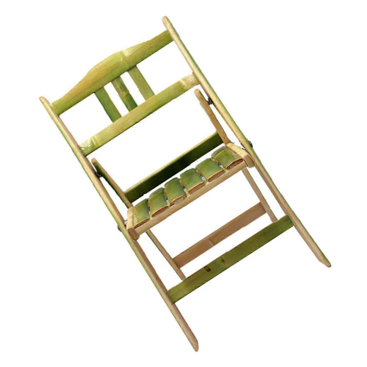 Portable Bamboo Folding Stool for Outdoor Camping Beach Parties Lightweight Compact Seating