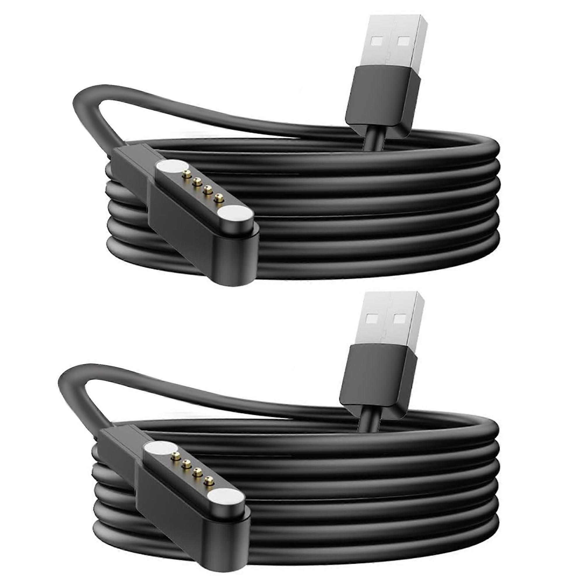 USB Type A Charger Cable for Smart Med Alert Necklace GPS Tracker, Durable Black Replacement Cord