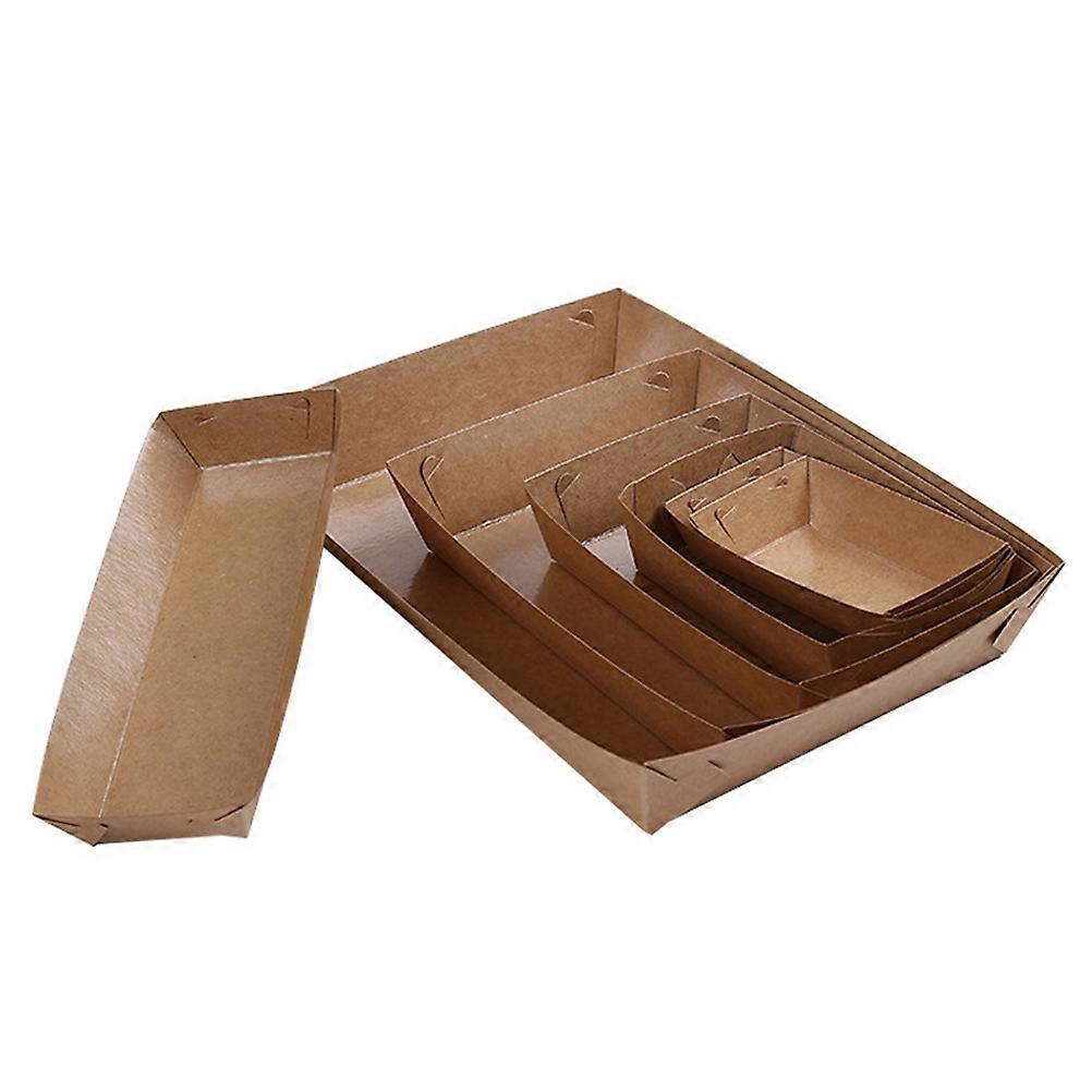 Light Brown Paper Boat Shape 5Pcs