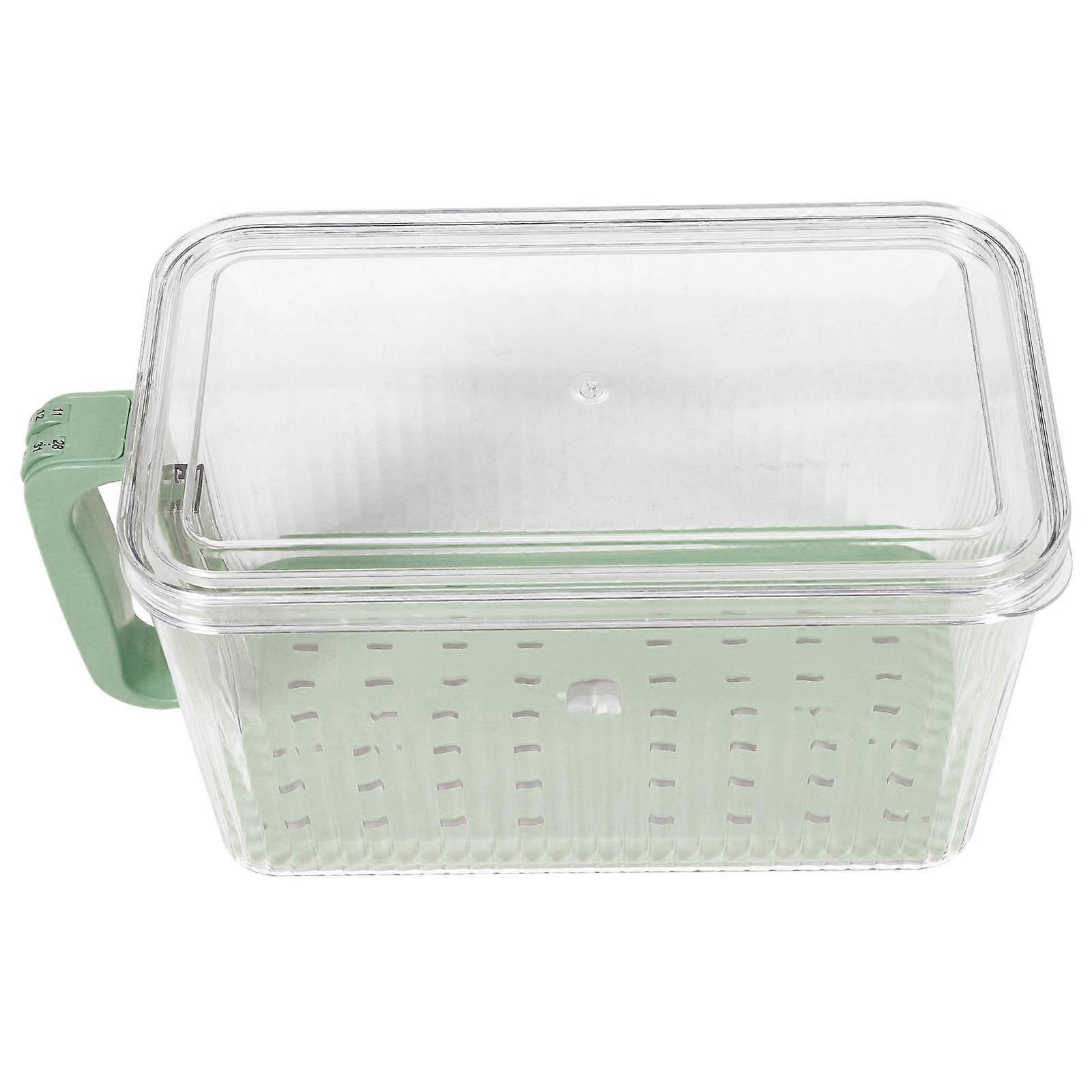 Green Bread Box Kitchen Storage Container for Fresh Keeping Bread