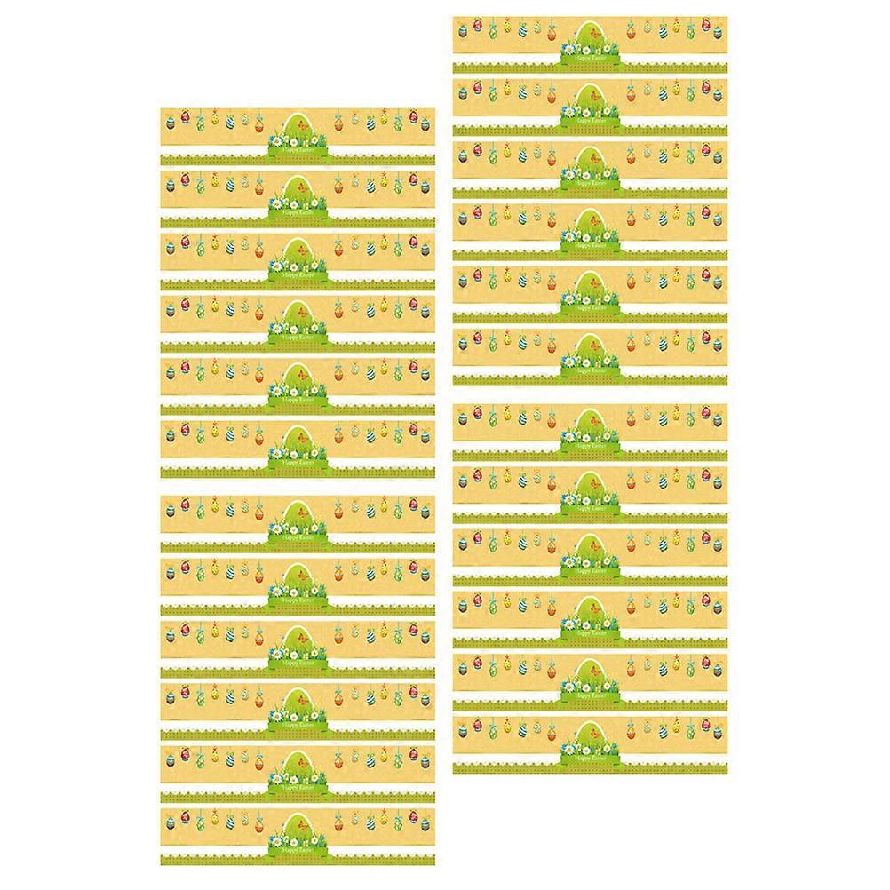 Easter Water Bottle Labels Paper for 24Pcs Spring Bottle Decoration
