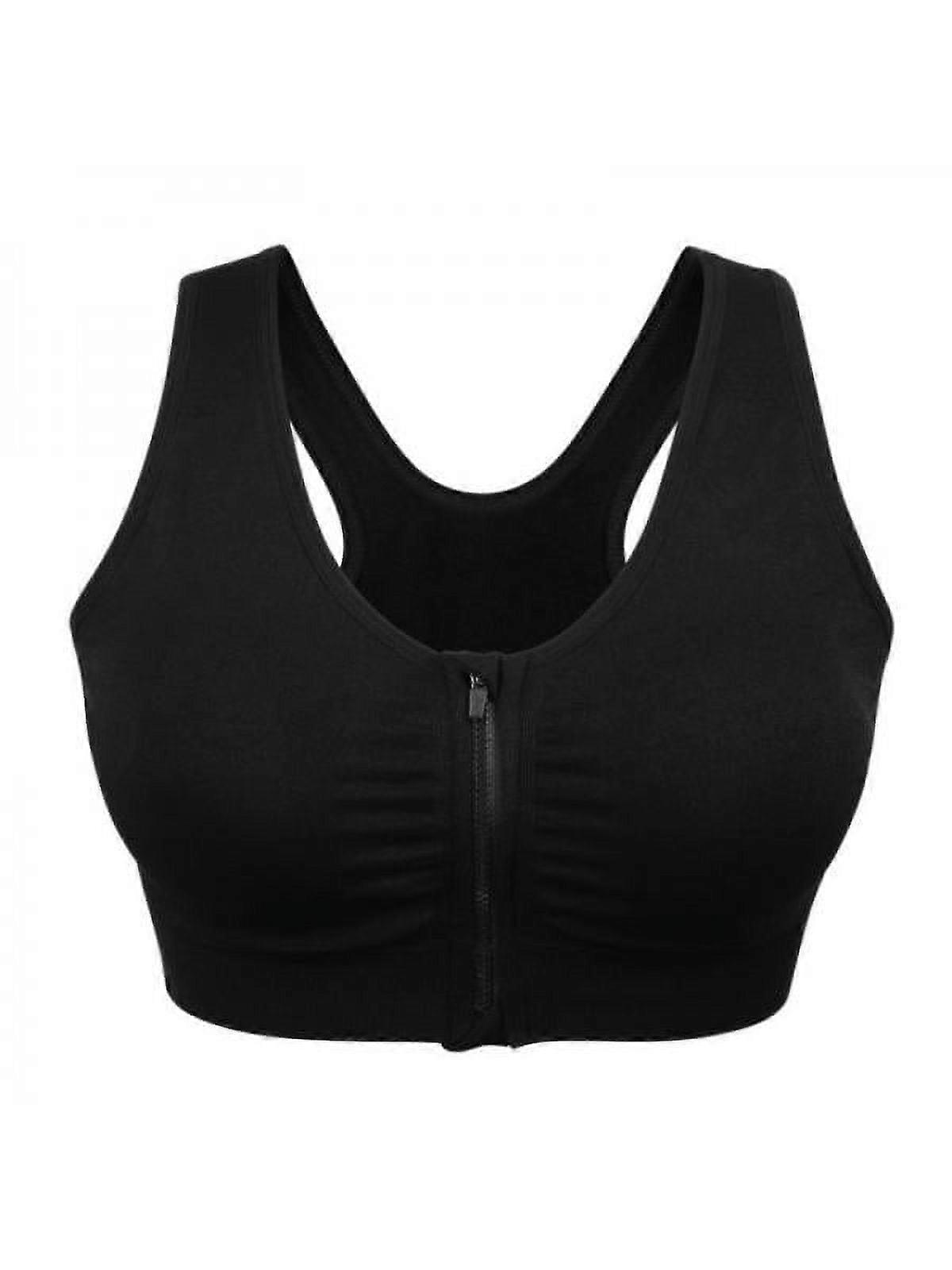 Women's Zip Front Closure Sports Bra Ultra-thin Large Bra Sports Bra Front Zipper Full Cup Padded Tops Seamless Wirefree Active Workout Gym Yoga Bras