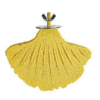 Bird Beak Grinding Stone,Cage Accessories for Parakeets,Parrots Perch Platform Sand Foot Claws Trimmer Chewing Toy Gift  Yellow