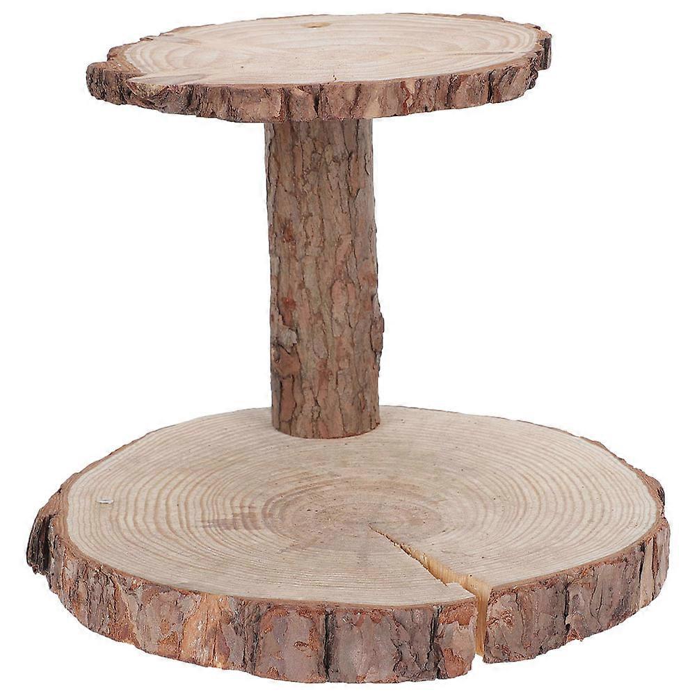 Rustic Cake Stand Wooden Holder for Cupcakes 3Pcs Multi-Function Display