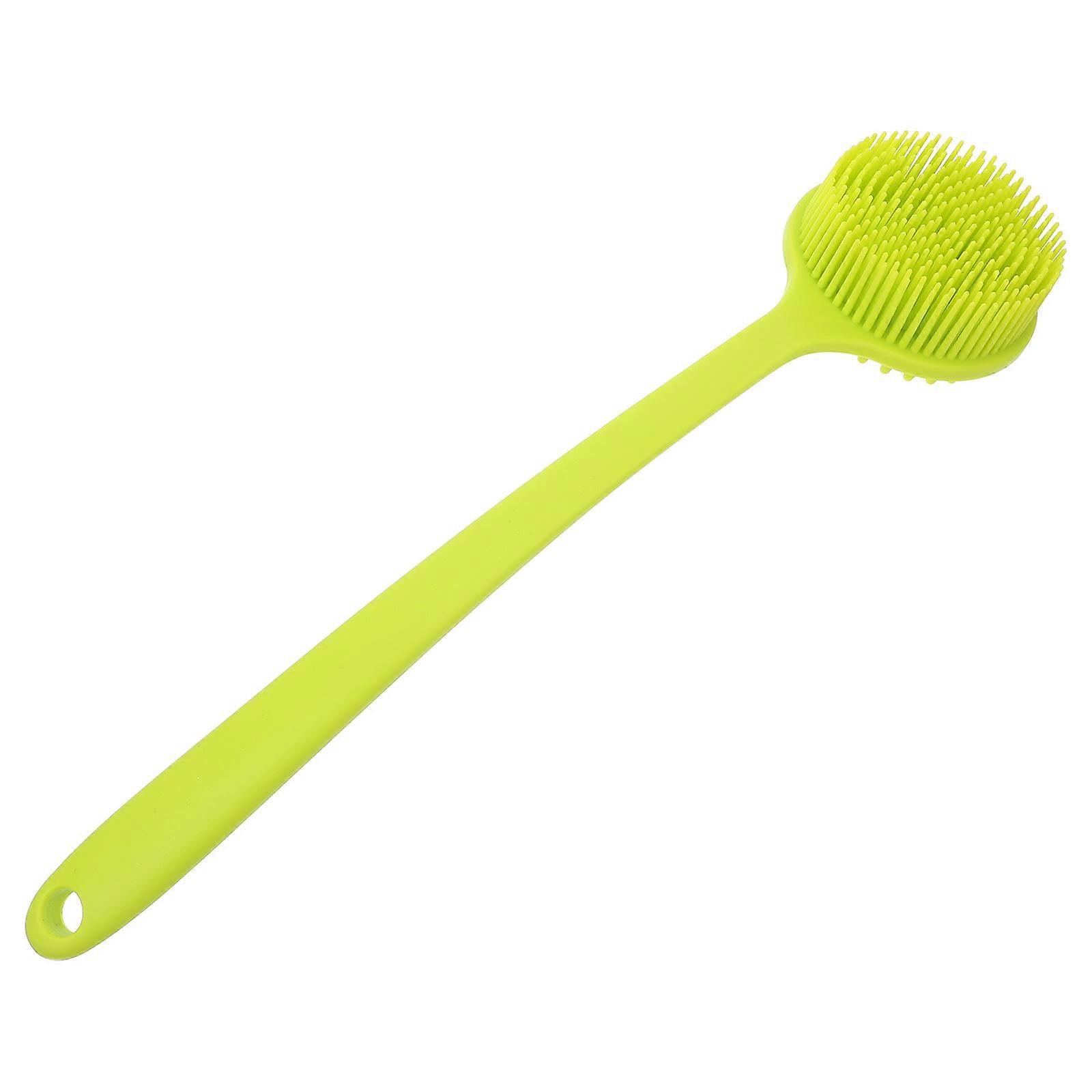 Long Handle Bath Brush for Bathing 2Pcs Silicone Back Cleaning Tool